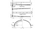 Komendant's drawings of the post-tensioning of the cycloid shells.